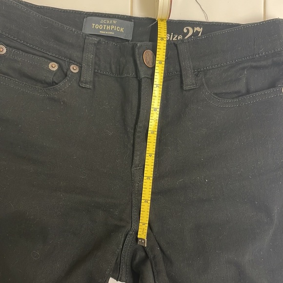 J.Crew Black Toothpick Denim - size 27P - Picture 6 of 8